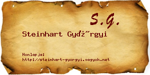 Steinhart Györgyi névjegykártya